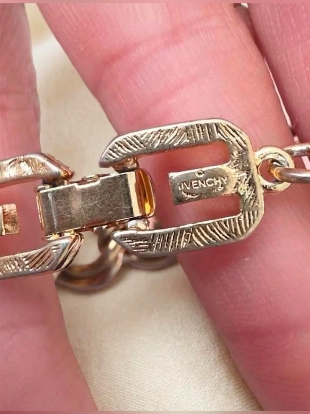 Givenchy Polished Gold-Tone Interlocking Link Bracelet